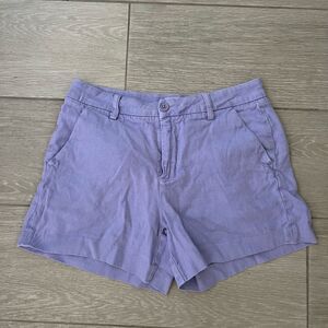 Lila Ryan Sweet Lavender Cecily Linen Blend Short Size 6
